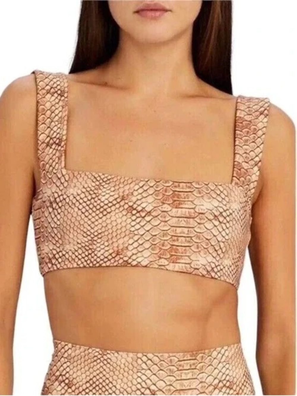 WeWoreWhat | Bandeau Bra Snakeskin Print Top